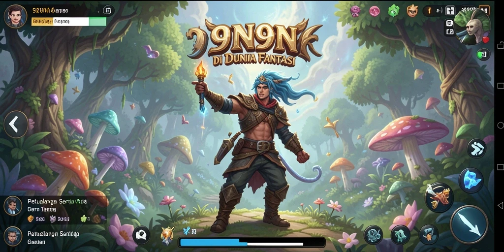 Tangkapan layar dari gameplay menampilkan petualangan yang menantang dan dunia yang indah.