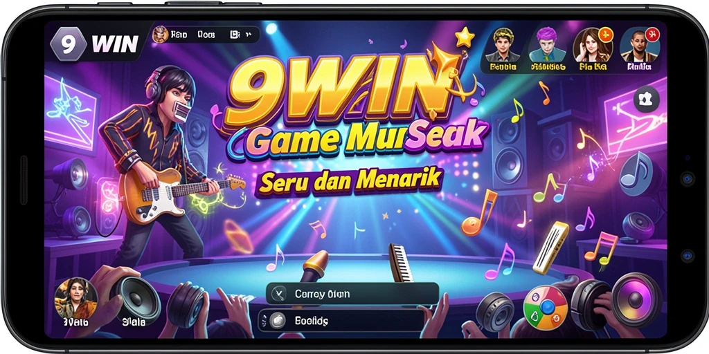 Tampilan gameplay 9WIN yang seru dengan berbagai pilihan musik.