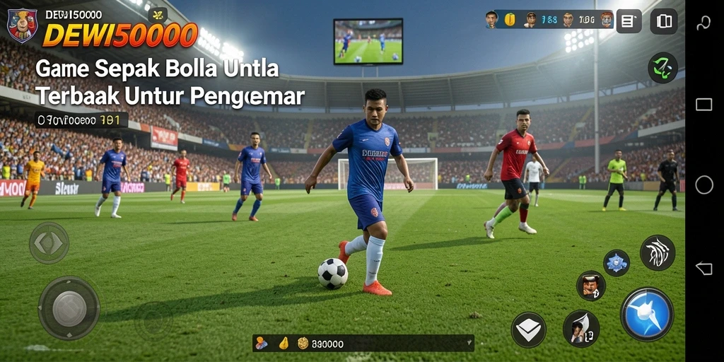 Gameplay menarik DEWI5000 dengan aksi sepak bola mendebarkan.