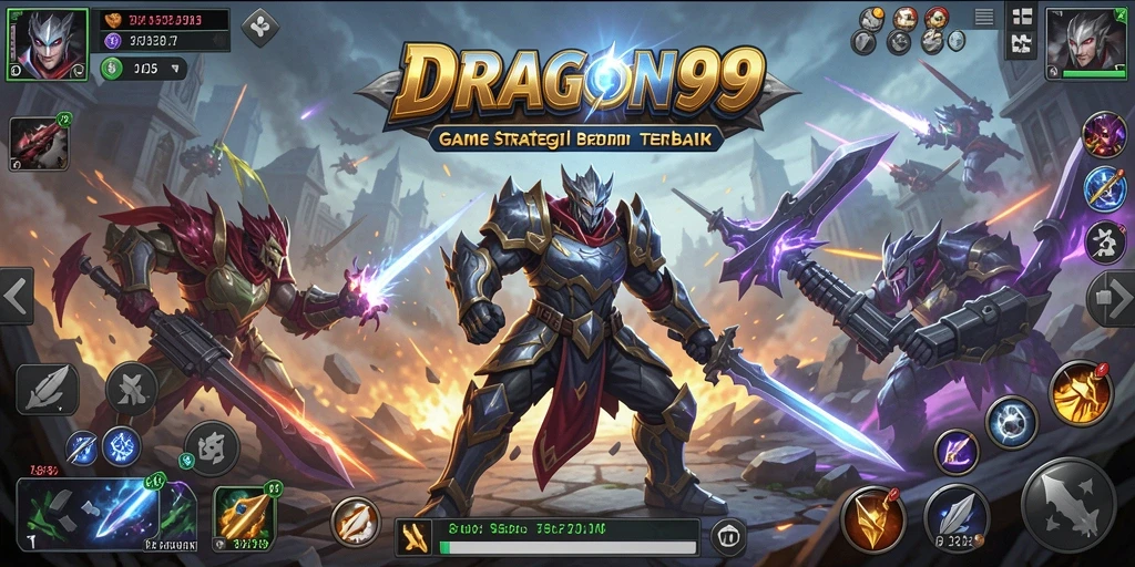 Tampilan gameplay menawan dari DRAGON99 dengan pertempuran strategis.