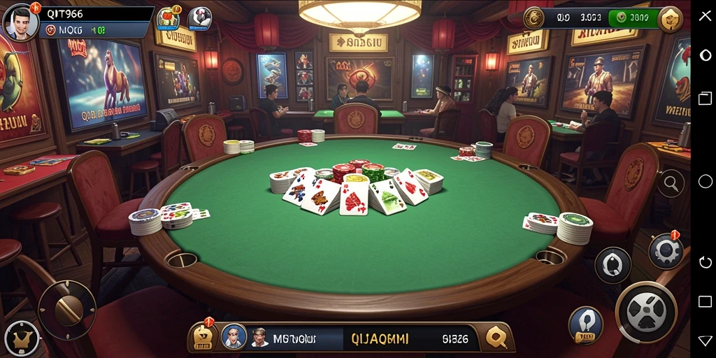 Screenshot gameplay QiuQiu yang seru dan kompetitif.