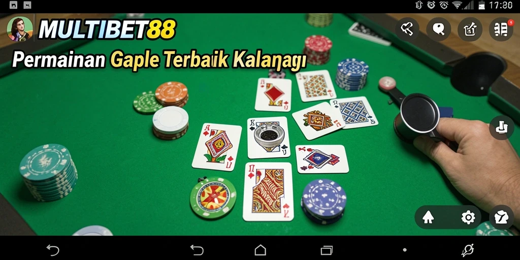 Tampilan gameplay Gaple yang menarik di MULTIBET88.