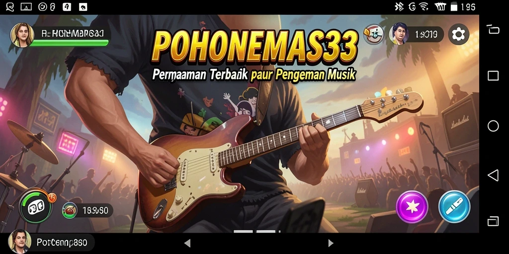 Screenshot gameplay POHONEMAS33 dengan aksi seru dan penuh musik.