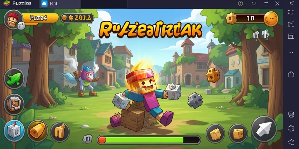 Screenshot gameplay RR44 menampilkan tantangan puzzle yang seru.